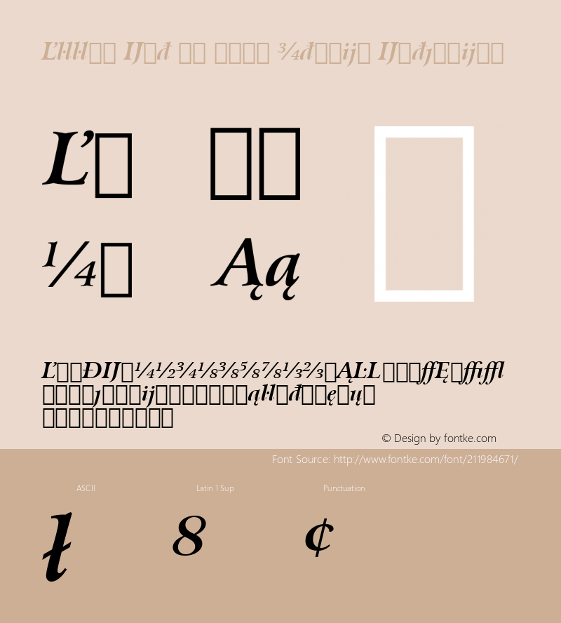 Arrus Ext BT Bold Italic Extension Version 1.01 emb4-OT图片样张