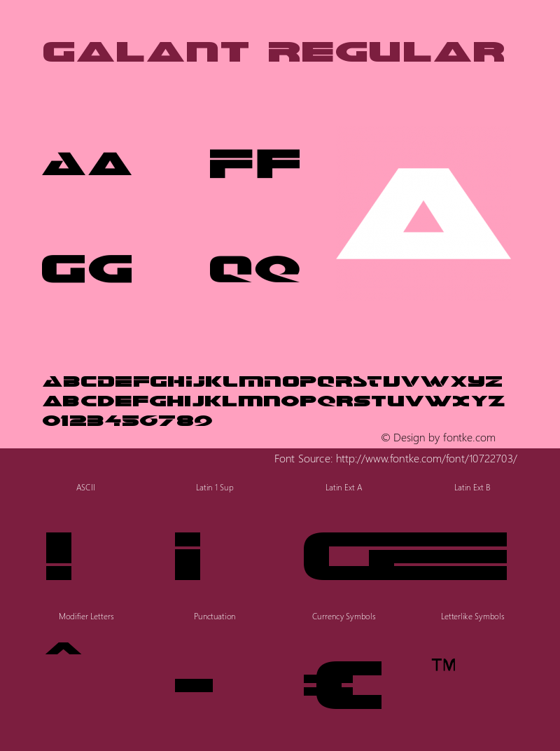 Galant Regular Version 3.0; 2015 Font Sample