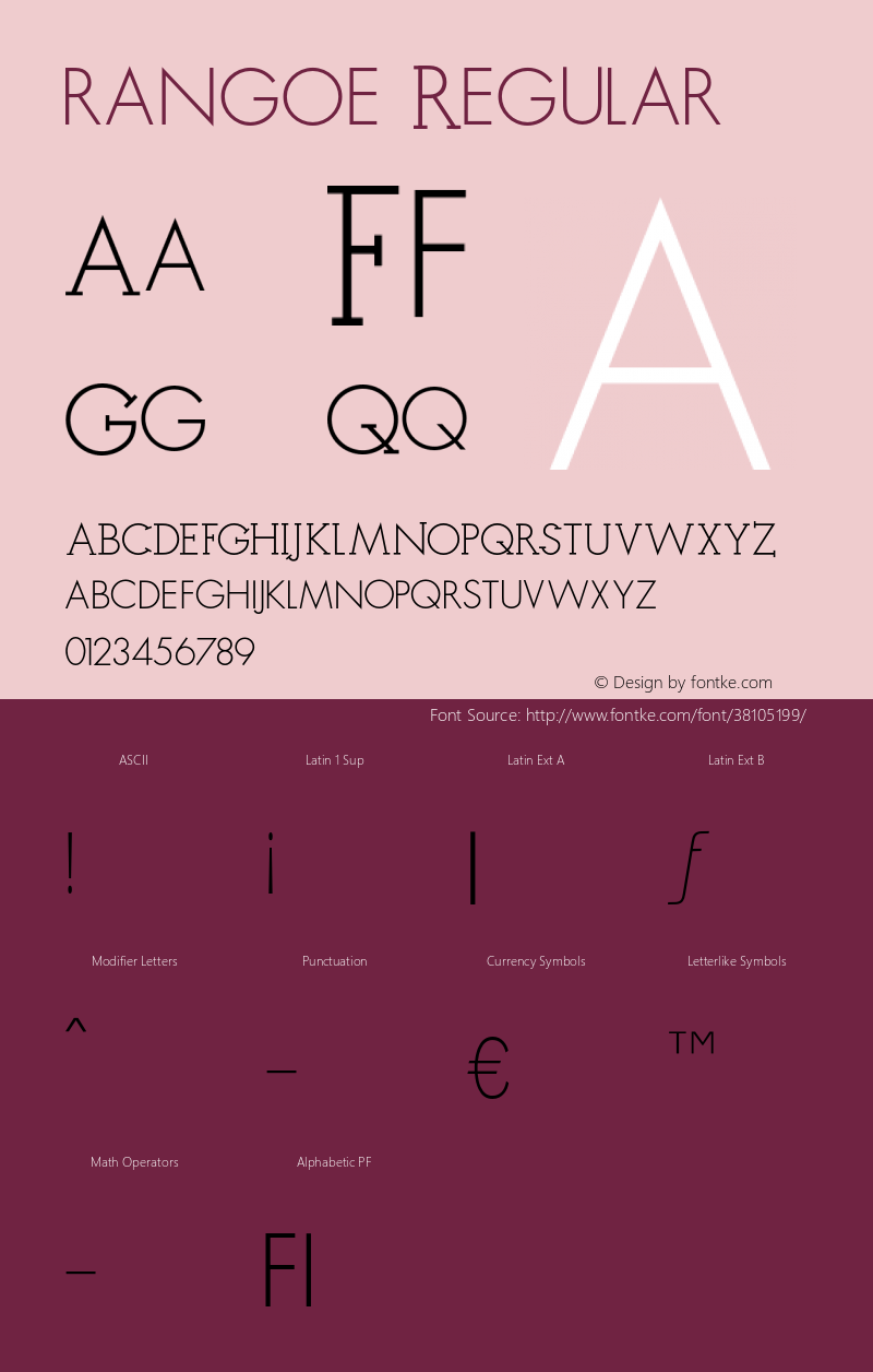 rangoe Version 1.000 Font Sample