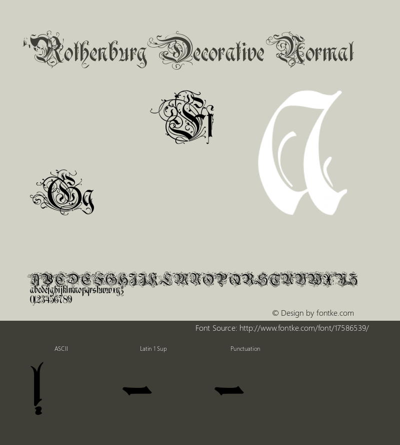 Rothenburg Decorative Normal 1.0 Font Sample