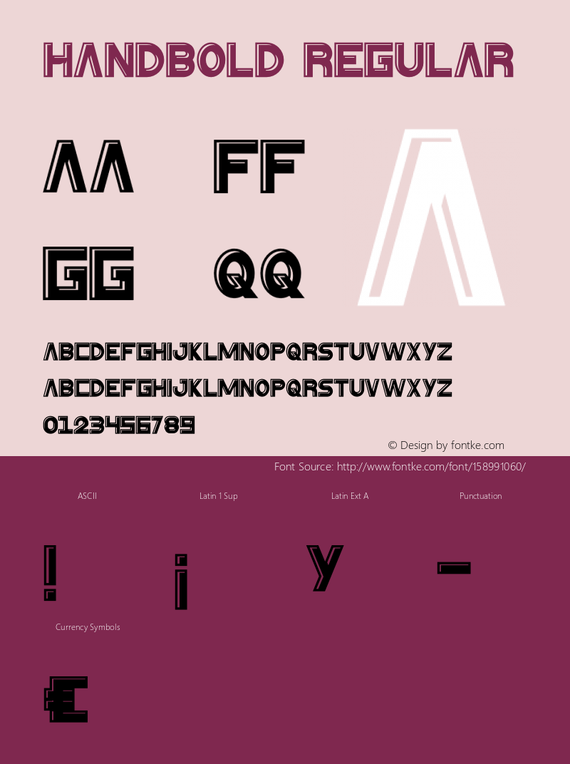 Handbold Version 1.008;Fontself Maker 3.5.4 Font Sample