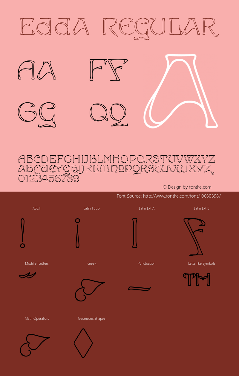 Edda Regular Version 1.50 Font Sample