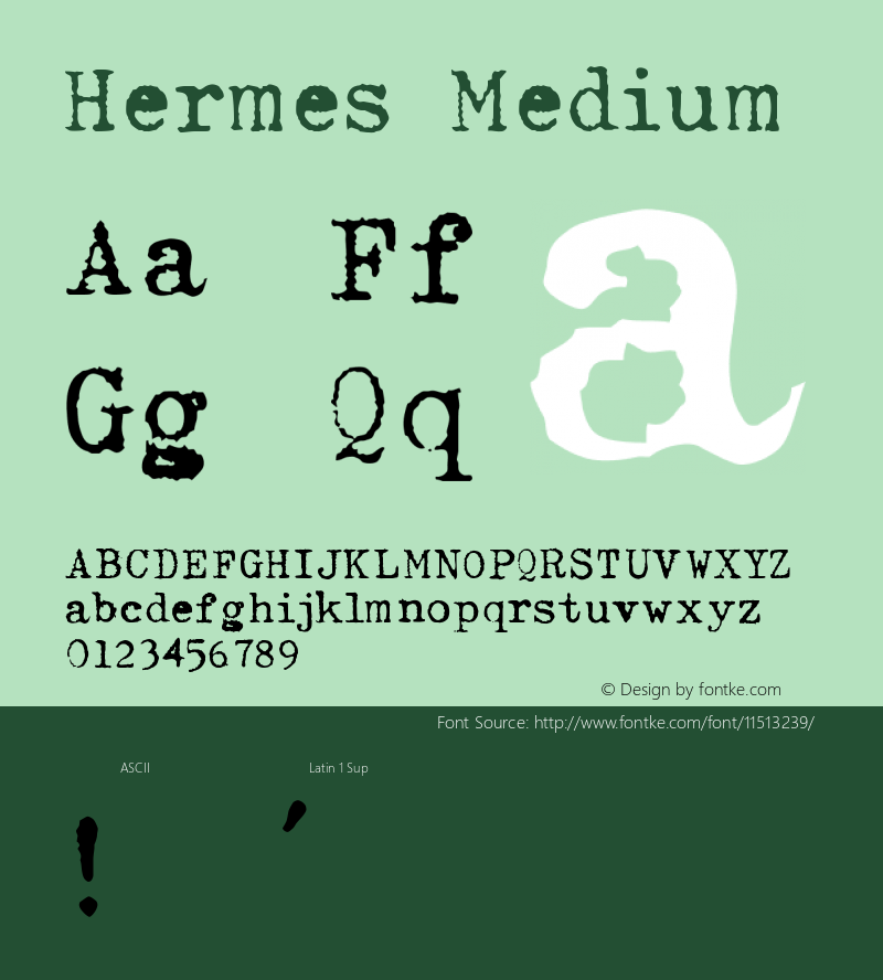 Hermes Medium Version 001.000 Font Sample