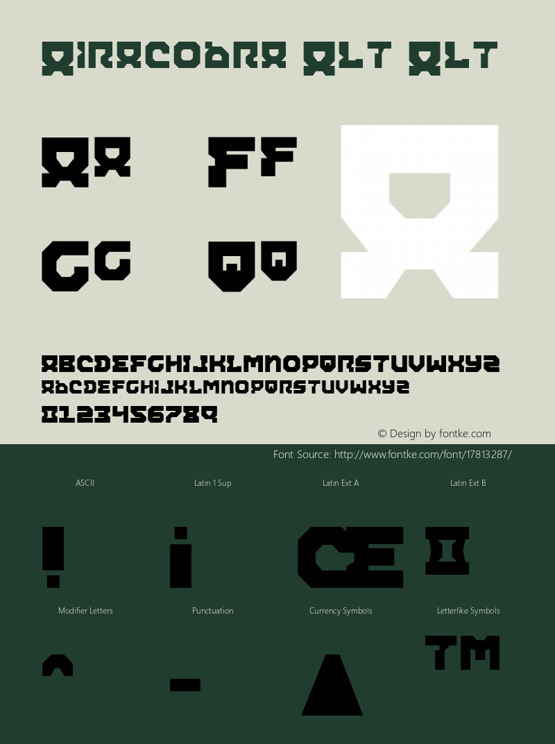 Airacobra Alt Alt 001.000 Font Sample