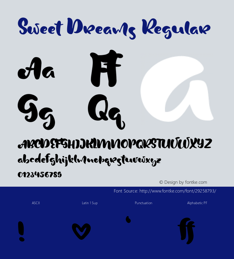 Sweet Dreams Version 1.002;Fontself Maker 3.2.0 Font Sample