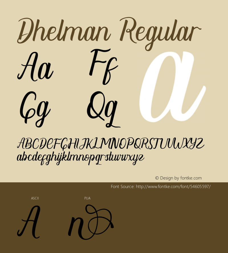 Dhelman Version 1.00;December 8, 2019;FontCreator 11.5.0.2427 64-bit Font Sample