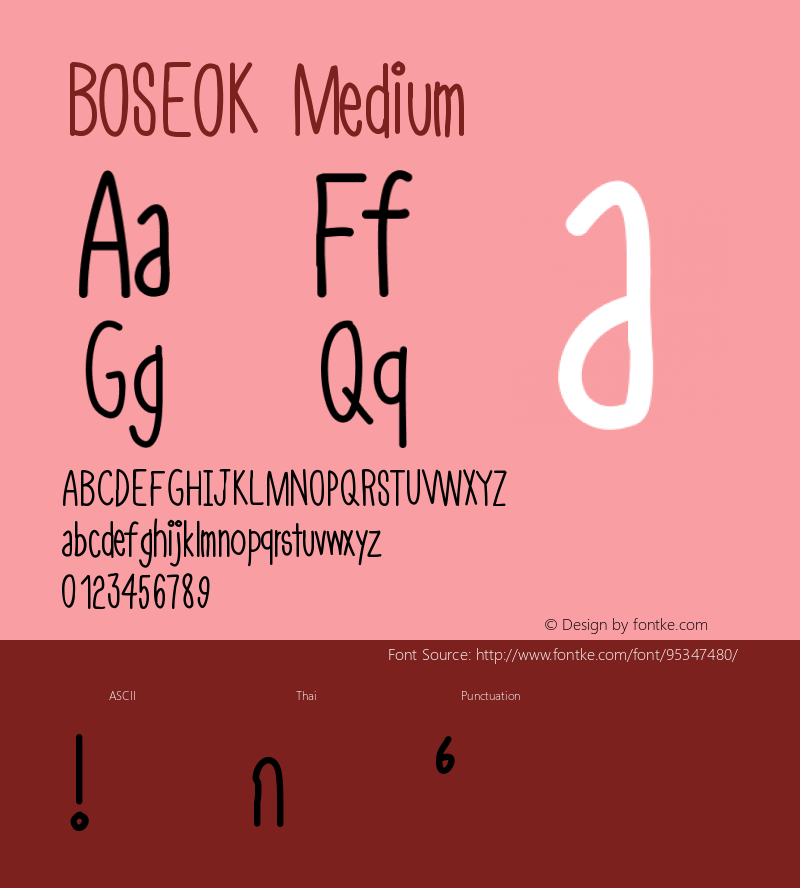 BOSEOK Version 001.000 Font Sample