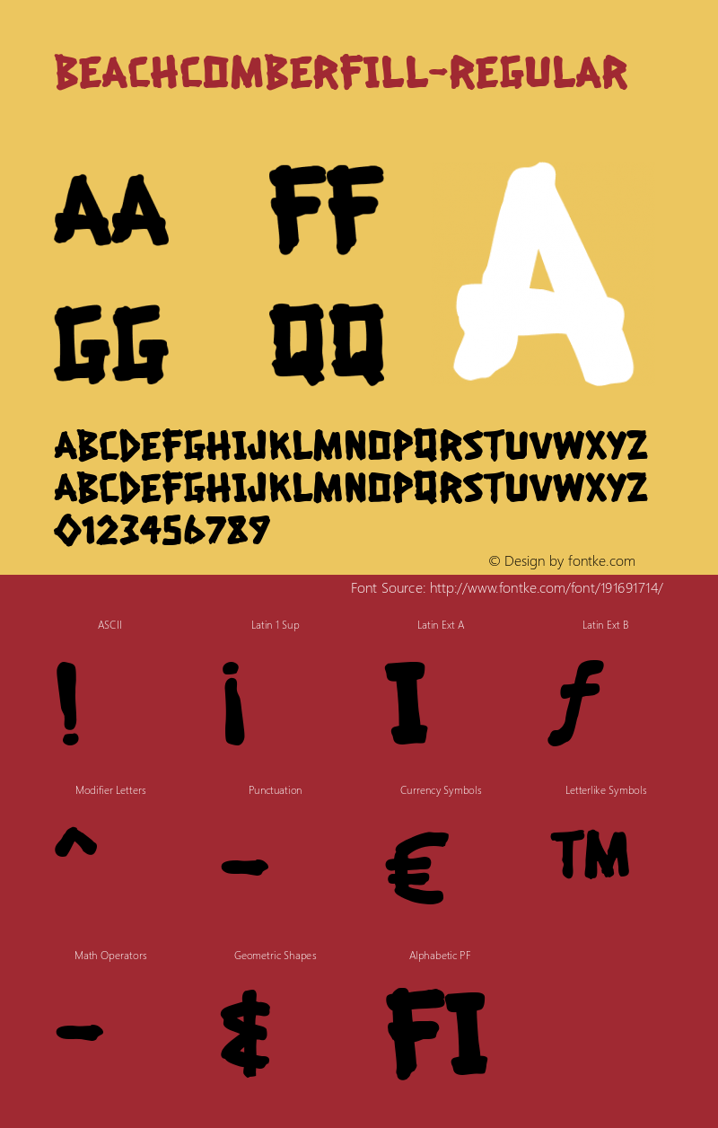 ☞Beachcomber Fill Version 001.000;com.myfonts.easy.sideshow.beachcomber.fill.wfkit2.version.3omG图片样张