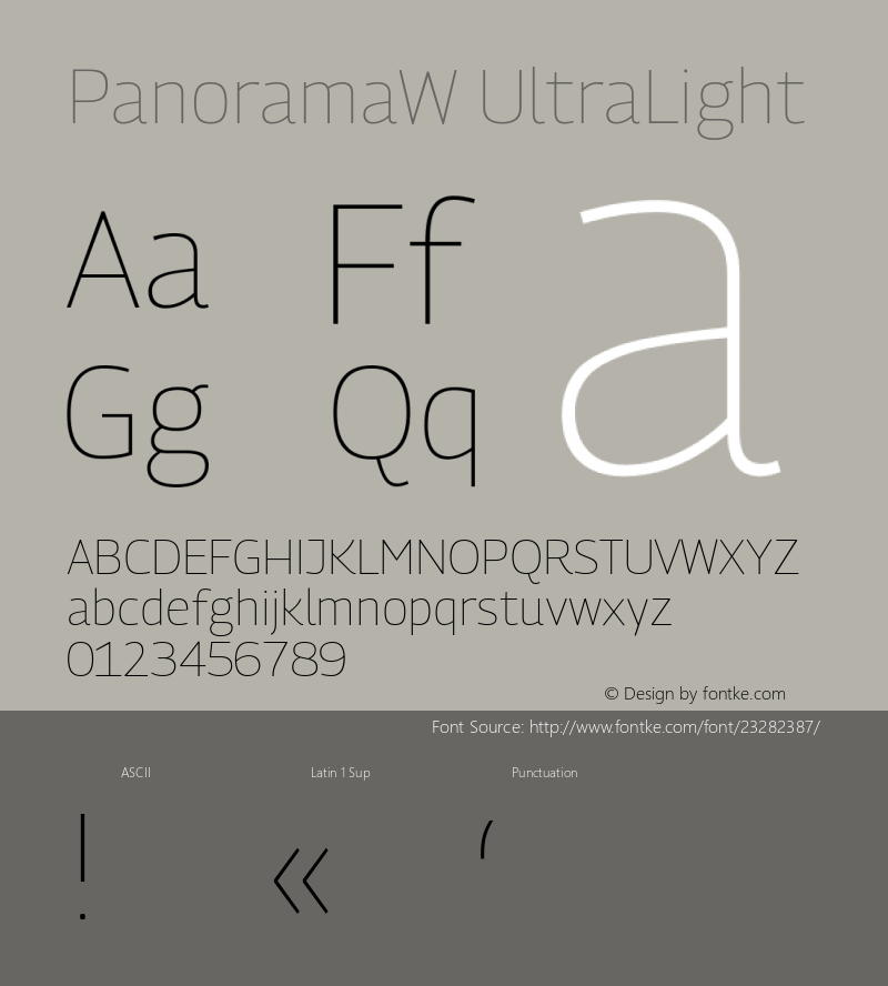PanoramaW UltraLight Regular Version 1.001;PS 1.1;hotconv 1.0.72;makeotf.lib2.5.5900; ttfautohint (v0.92) -l 8 -r 50 -G 200 -x 14 -w 