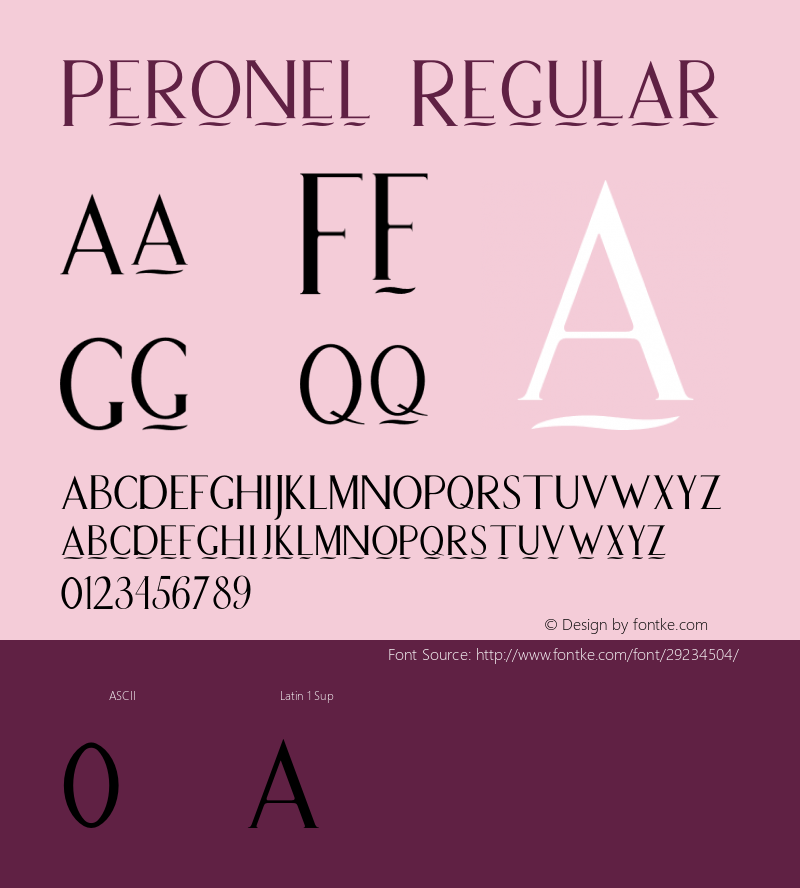 Peronel Version 1.006;Fontself Maker 3.1.2 Font Sample