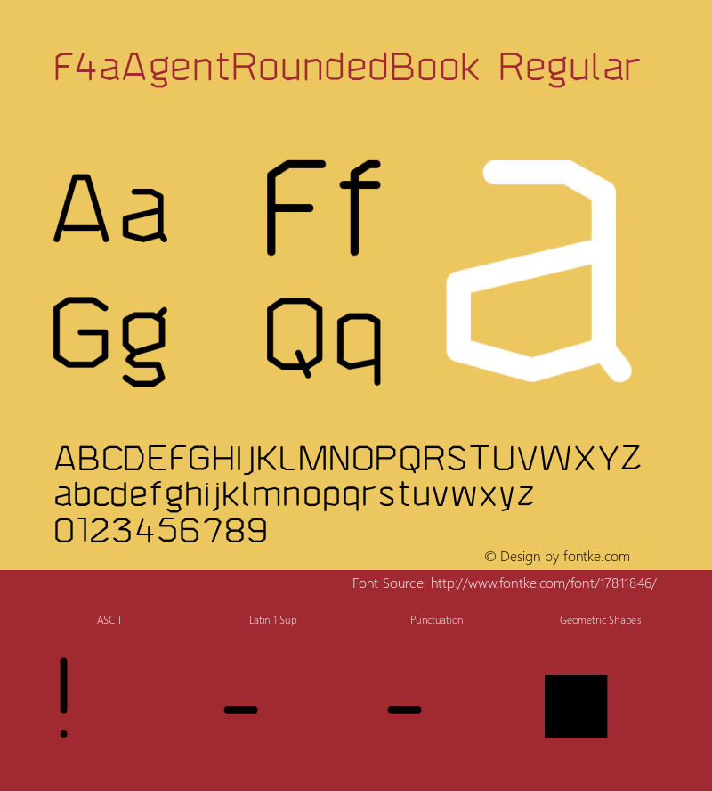 F4aAgentRoundedBook Regular Version 1.0 Font Sample