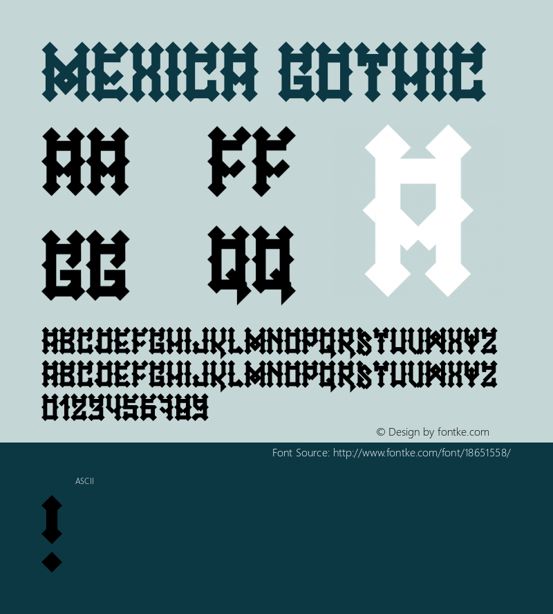 Mexica Gothic Version 1.002;Fontself Maker 1.1.0 Font Sample