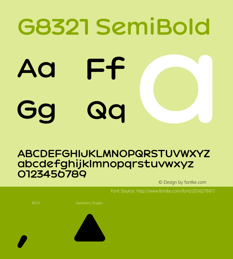 G8321 SemiBold Version 1.000图片样张