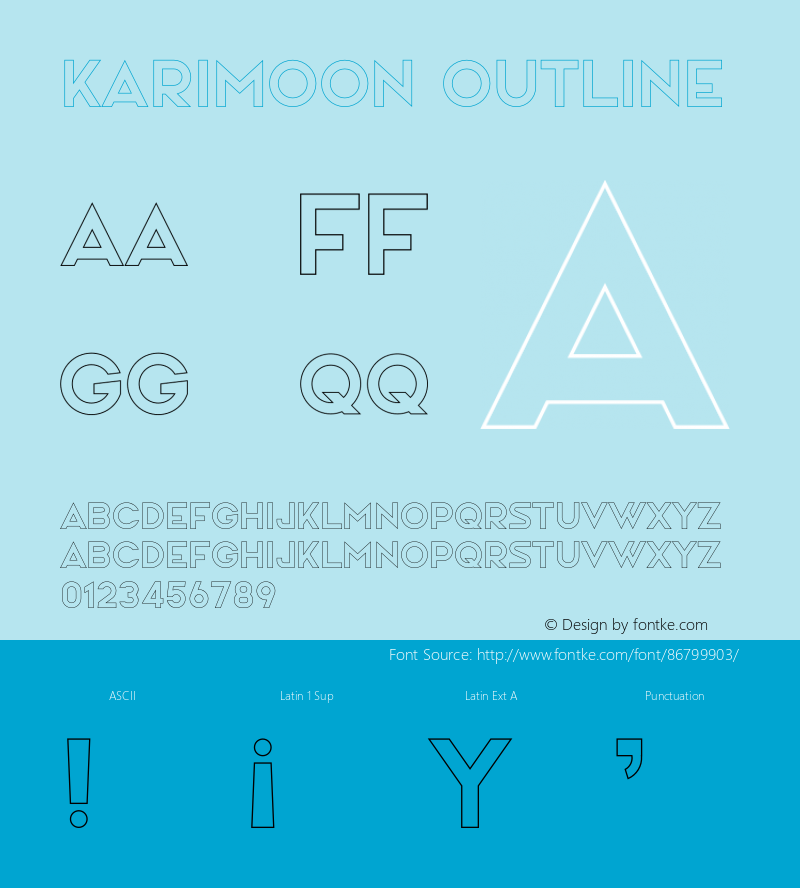 Karimoon Outline Version 1.001;Fontself Maker 3.5.1 Font Sample