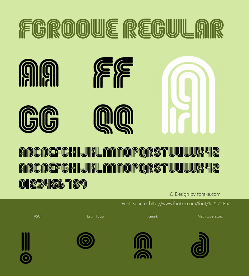 Fgroove Regular 001.000 Font Sample