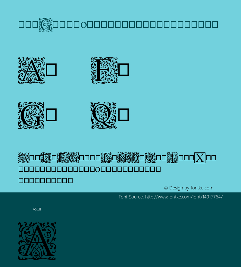 EB Garamond Initials Regular Version 0.015d Font Sample