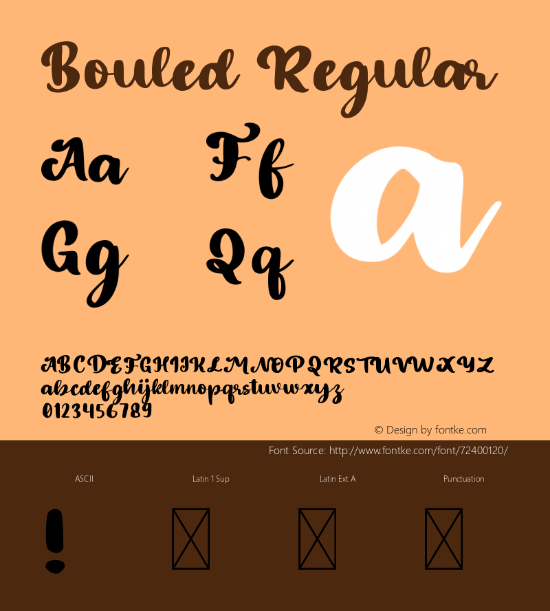 Bouled Version 1.004;Fontself Maker 3.5.1 Font Sample