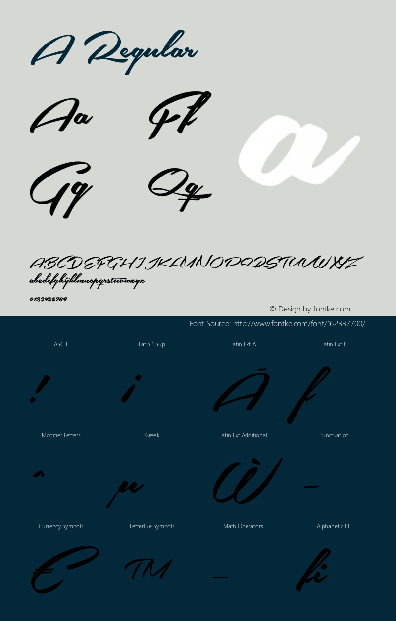 A Version 1.20 Font Sample