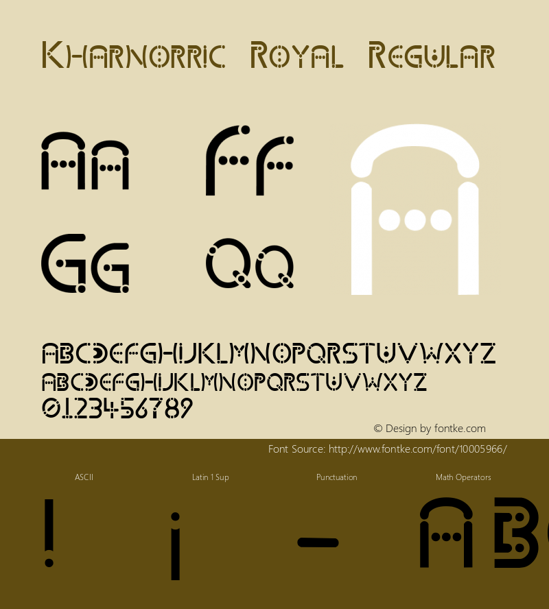 Kharnorric Royal Regular 1.2 Font Sample