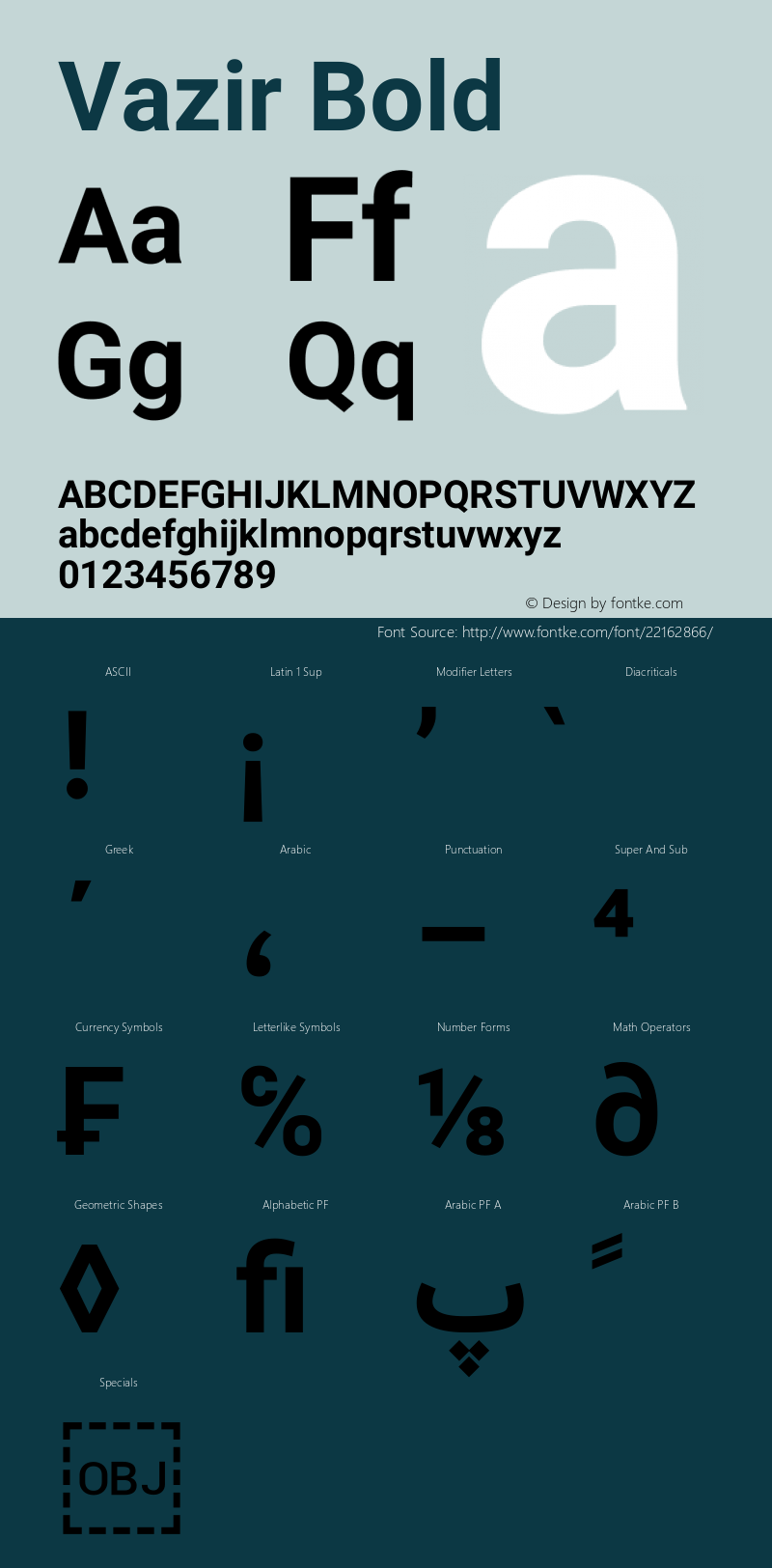 Vazir Bold Version 11.0.0 Font Sample