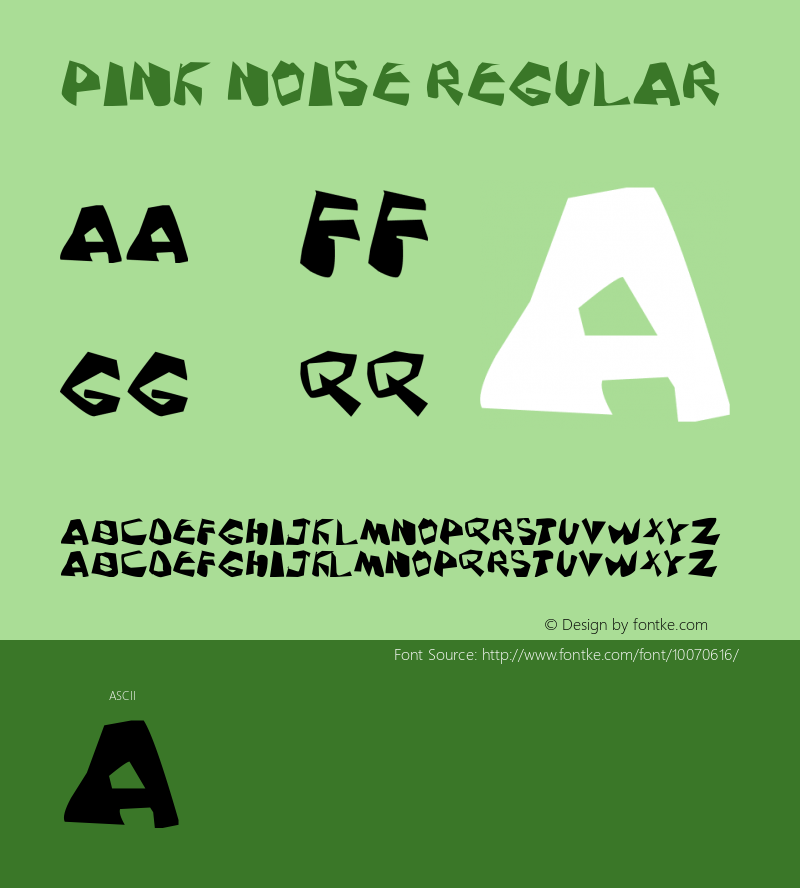 Pink Noise Regular 1.78652 Font Sample