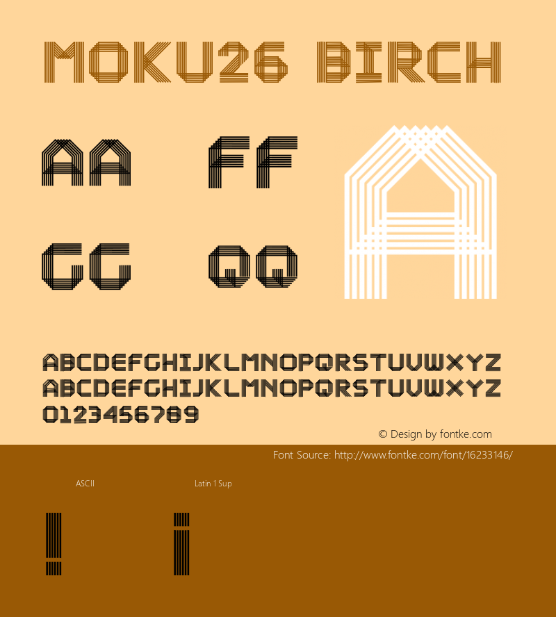 Moku26 Birch Version 1.000;PS 001.001;hotconv 1.0.56 Font Sample