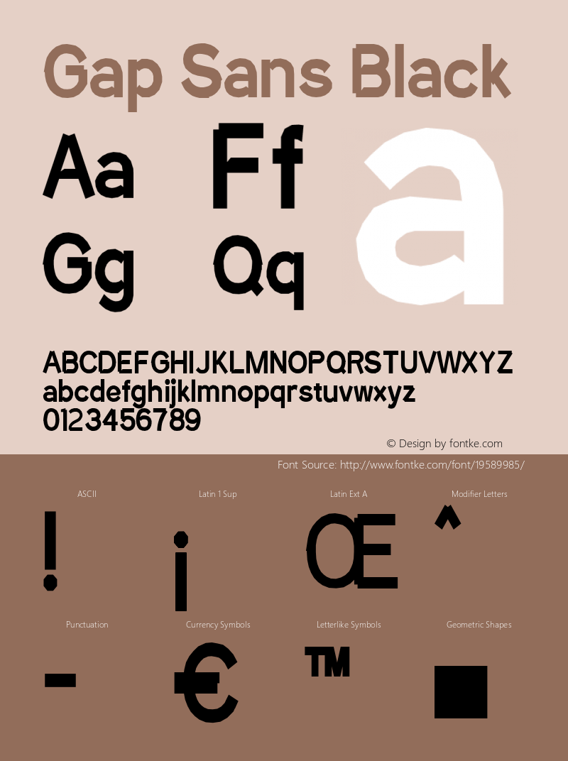 Gap Sans Black Version 1.6.1 - December 3. 2014 Font Sample