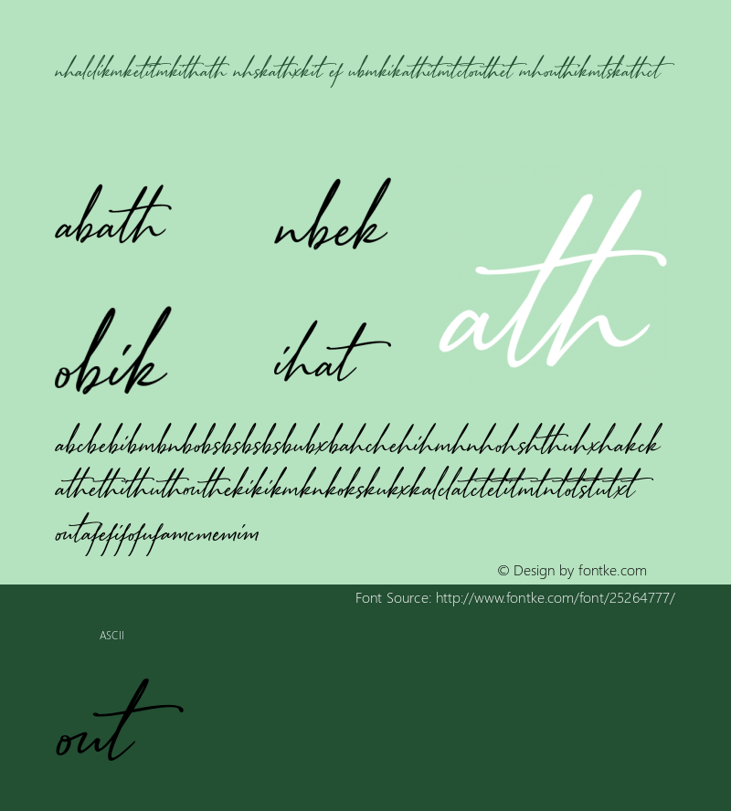 SophisticaSlant2Ligatures 1.000 Font Sample