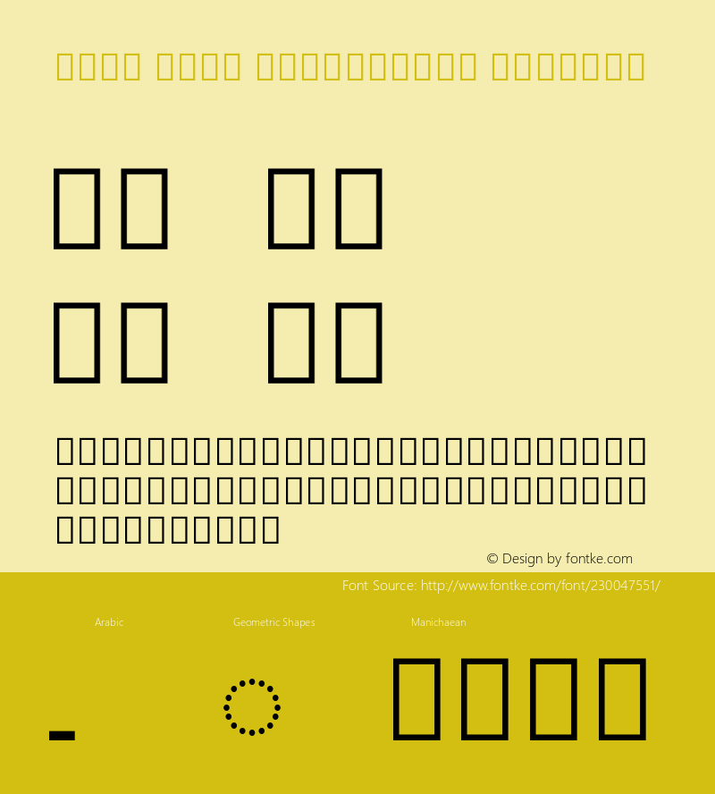 Noto Sans Manichaean Regular Version 2.003; ttfautohint (v1.8) -l 8 -r 50 -G 200 -x 14 -D latn -f none -a qsq -X 