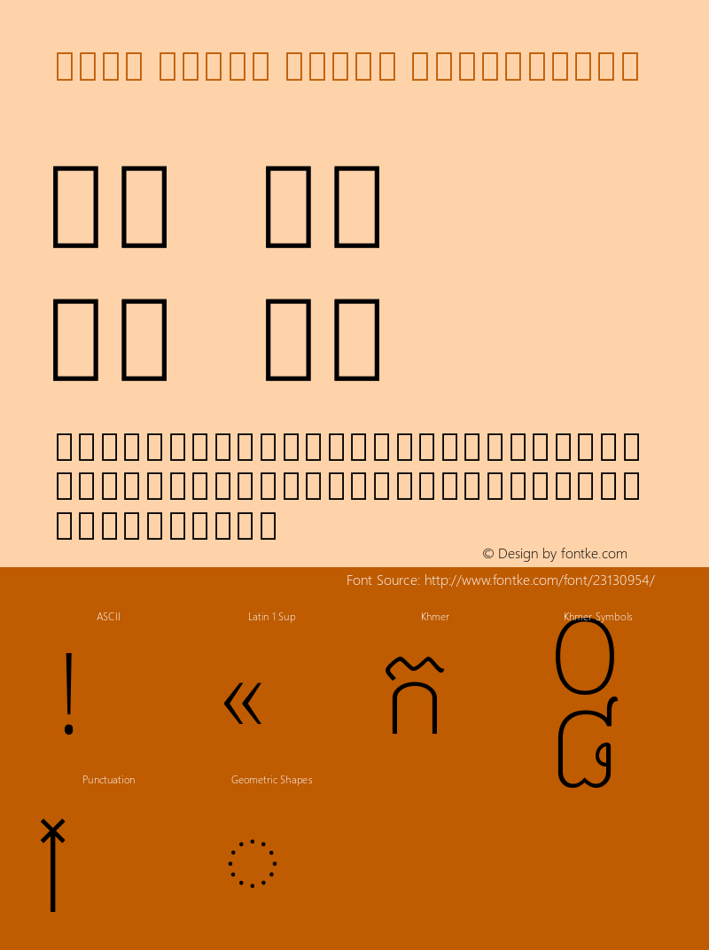 Noto Serif Khmer ExtraLight Version 1.900 Font Sample