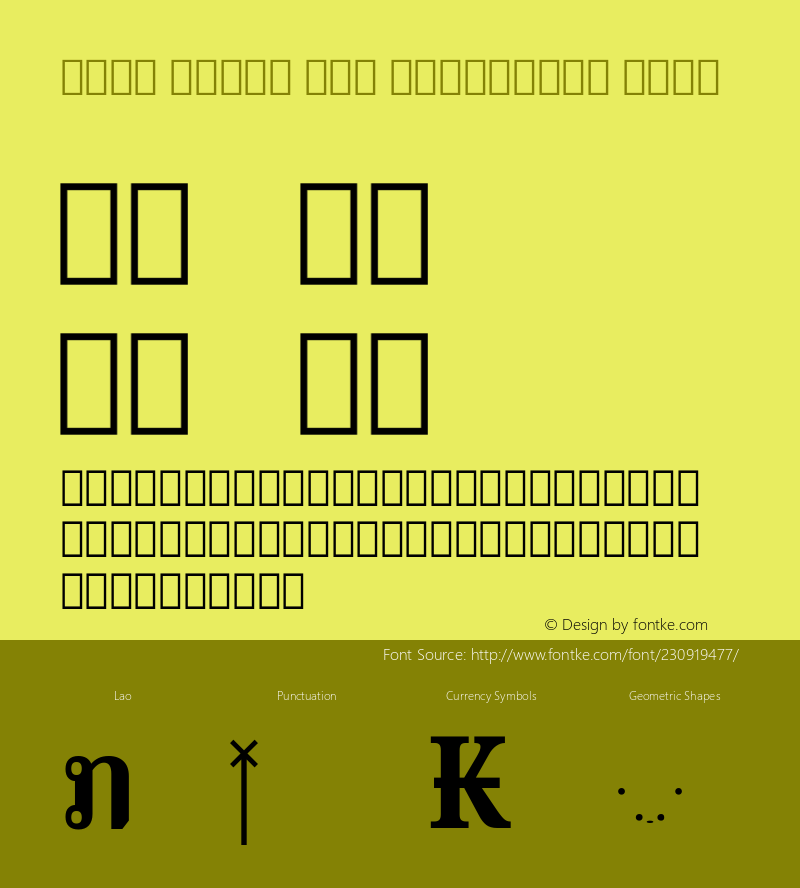 Noto Serif Lao Condensed Bold Version 2.000; ttfautohint (v1.8) -l 8 -r 50 -G 200 -x 14 -D lao -f none -a qsq -X 