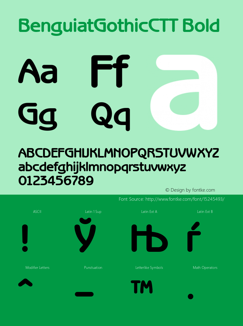 BenguiatGothicCTT Bold 1.100.000 Font Sample