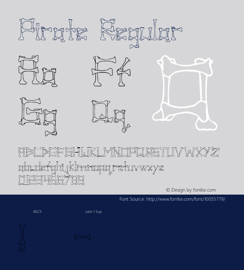 Pirate Regular Altsys Metamorphosis:10/6/94 Font Sample