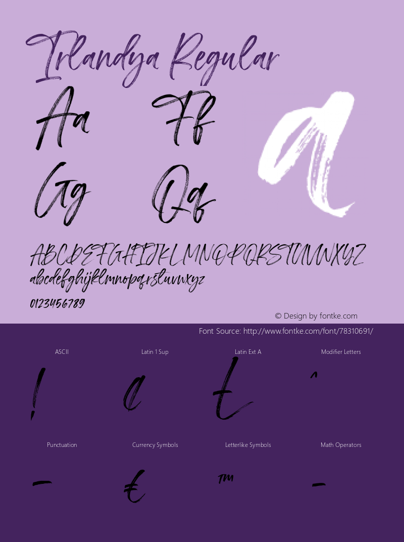 Irlandya  Font Sample