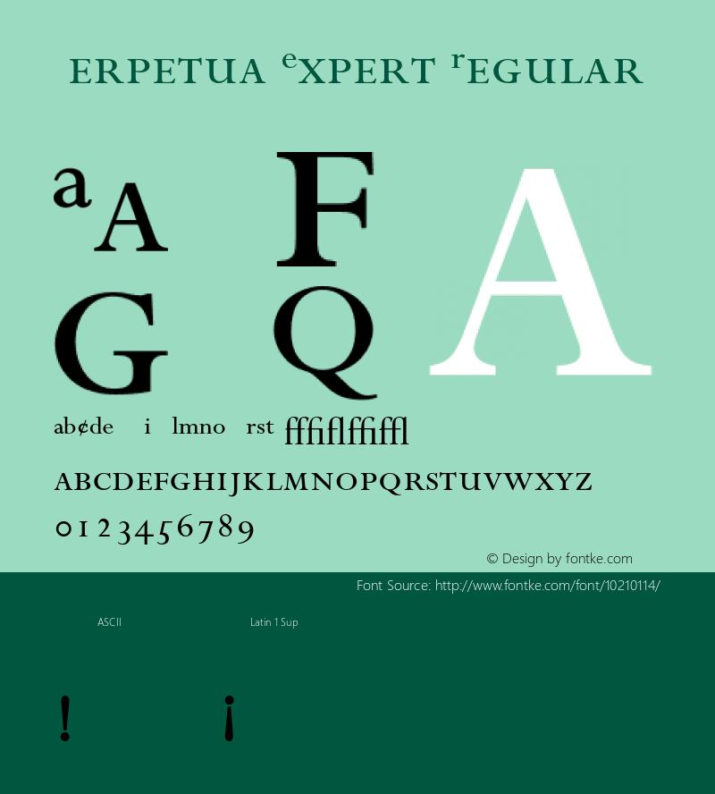 Perpetua Expert Regular 001.000 Font Sample