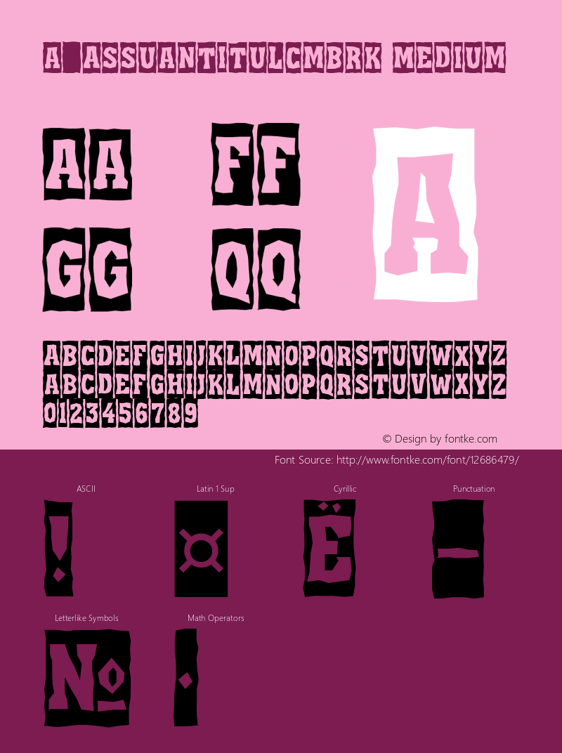 a_AssuanTitulCmBrk Medium 001.001 Font Sample