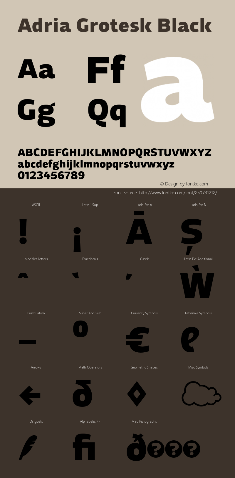 Adria Grotesk Black Version 1.001;PS 001.001;hotconv 1.0.70;makeotf.lib2.5.58329图片样张