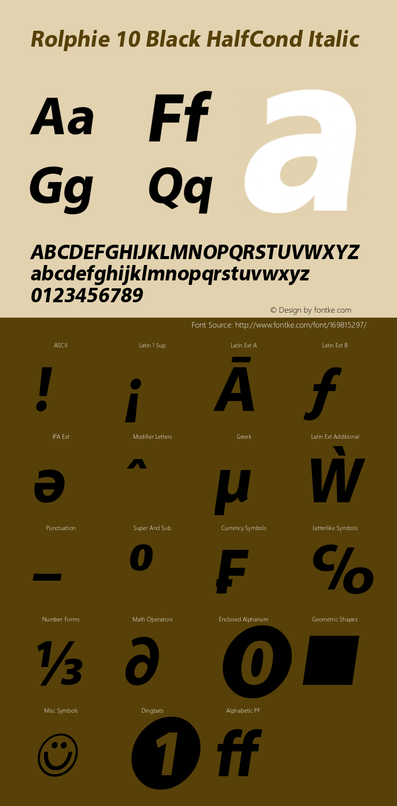 Rolphie Black HalfCond Italic Version 1.000 2019 initial release | web-TT图片样张