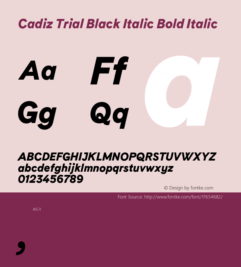 Cadiz Trial Black Italic Bold Italic Version 12.000;PS 012.000;hotconv 1.0.88;makeotf.lib2.5.64775 Font Sample