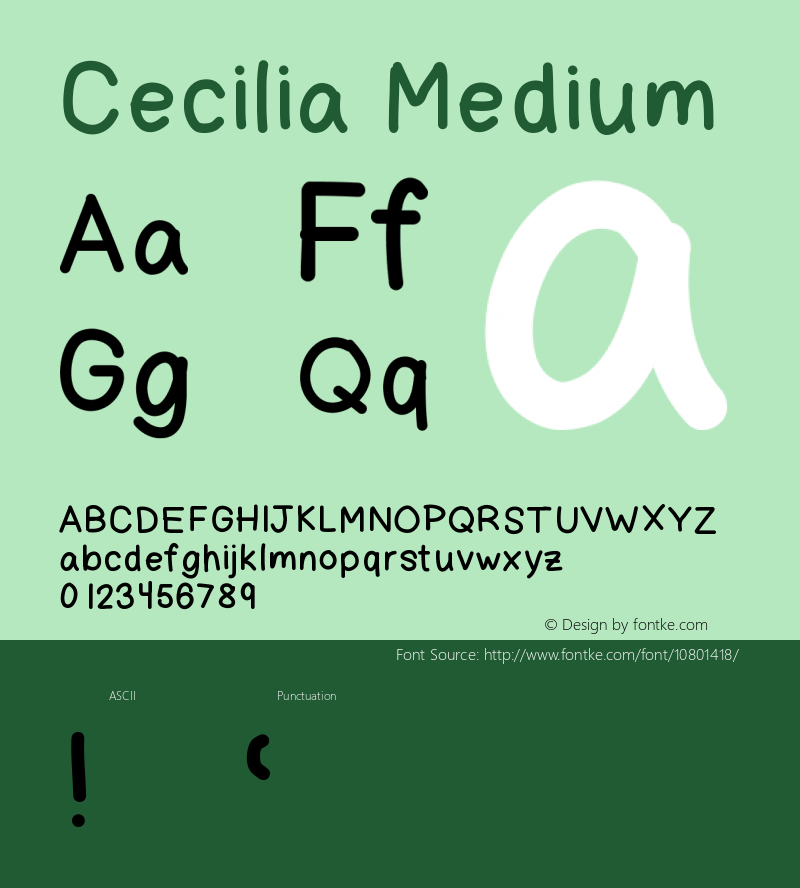 Cecilia Medium Version 001.000 Font Sample