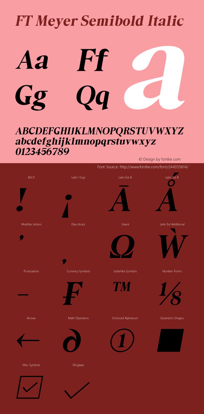 FT Meyer Semibold Italic Version 1.000;Glyphs 3.1.2 (3151)图片样张