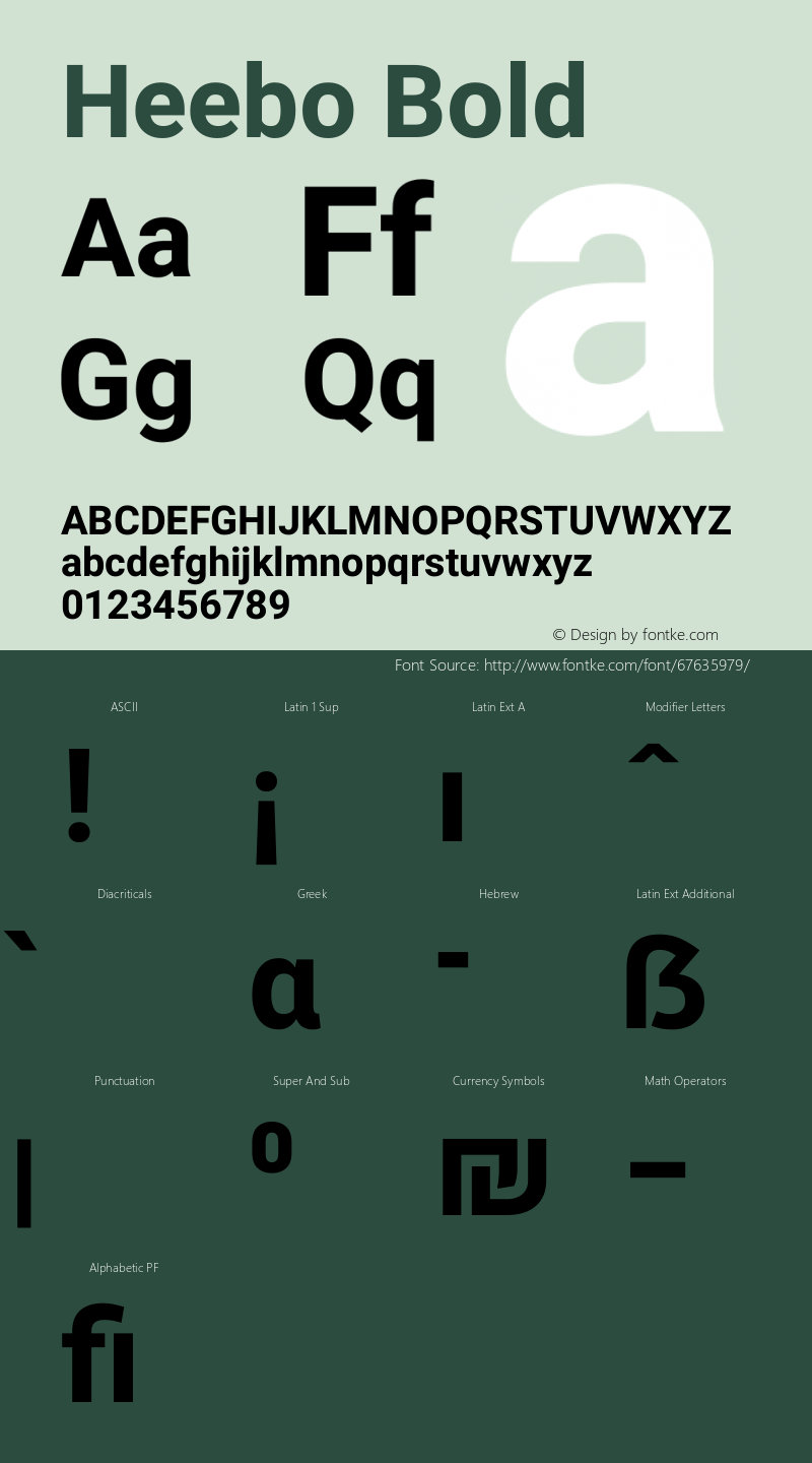 Heebo Bold Version 3.000 Font Sample