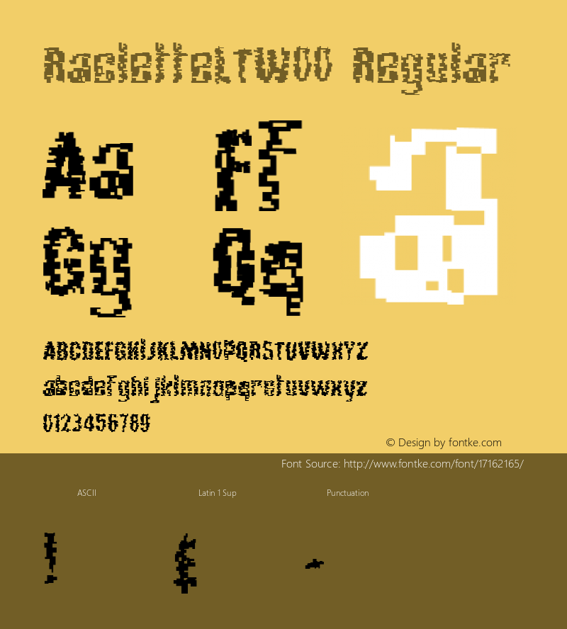 RacletteLTW00 Regular Version 1.00 Font Sample