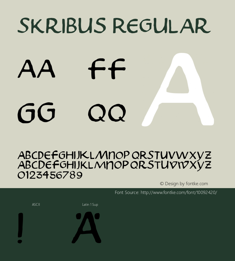 Skribus Regular 001.000 Font Sample