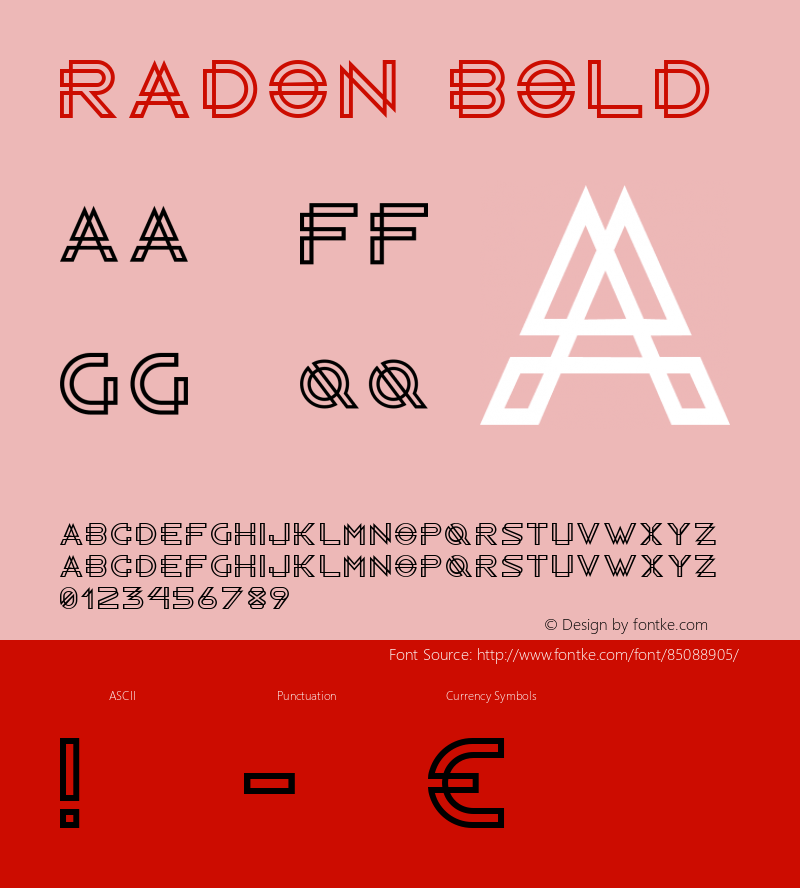 RadonBold 1.000 Font Sample