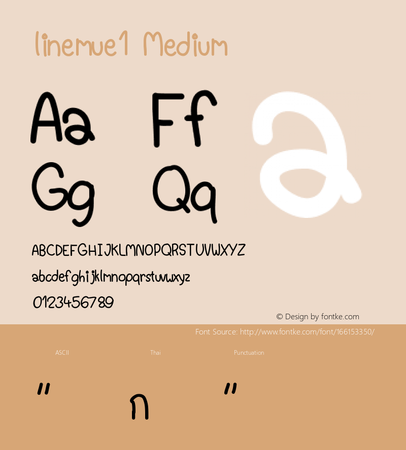 linemue1 Version 001.000 Font Sample