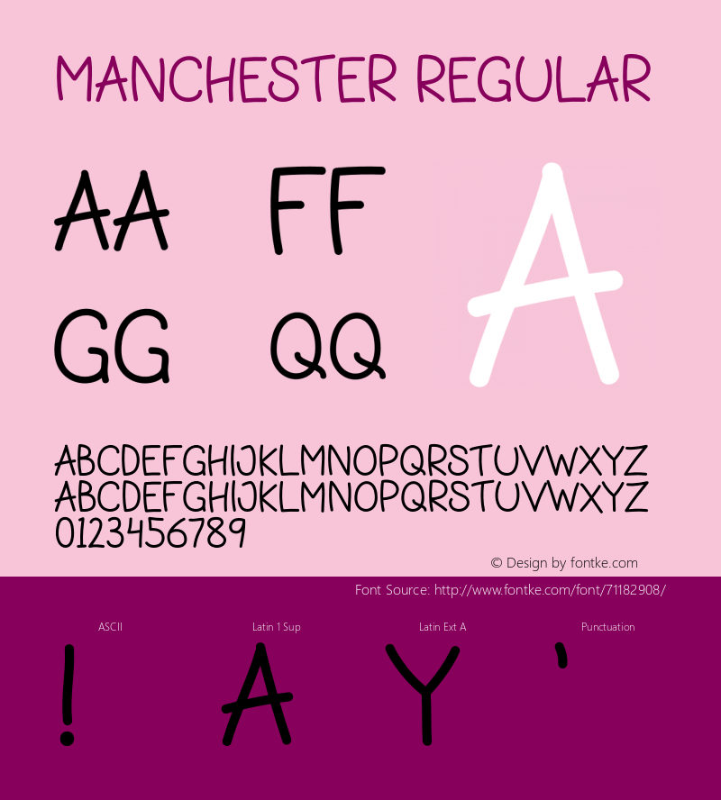 Manchester Version 1.017;Fontself Maker 3.5.1 Font Sample