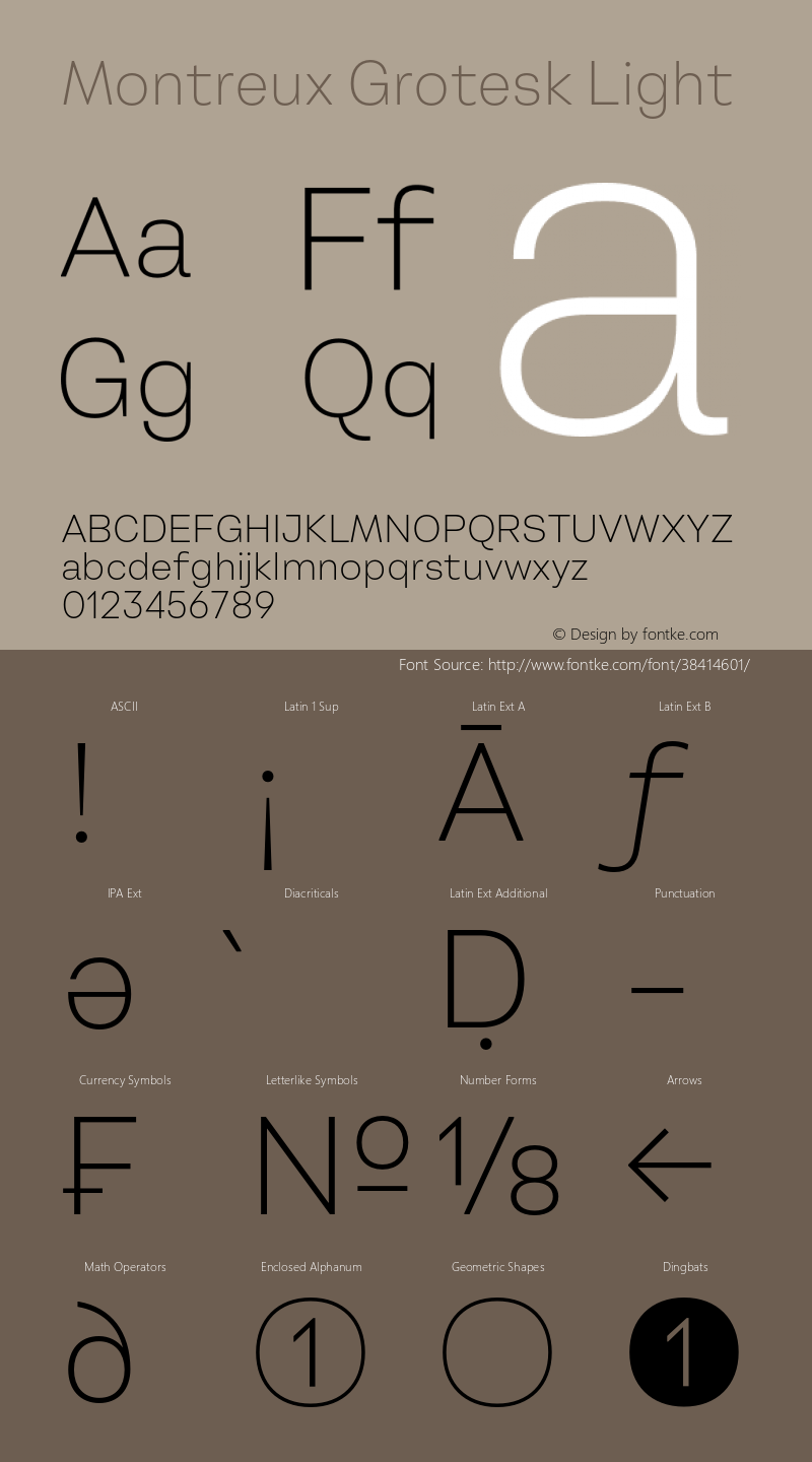 Montreux Grotesk Light Version 1.000;hotconv 1.0.109;makeotfexe 2.5.65596 Font Sample