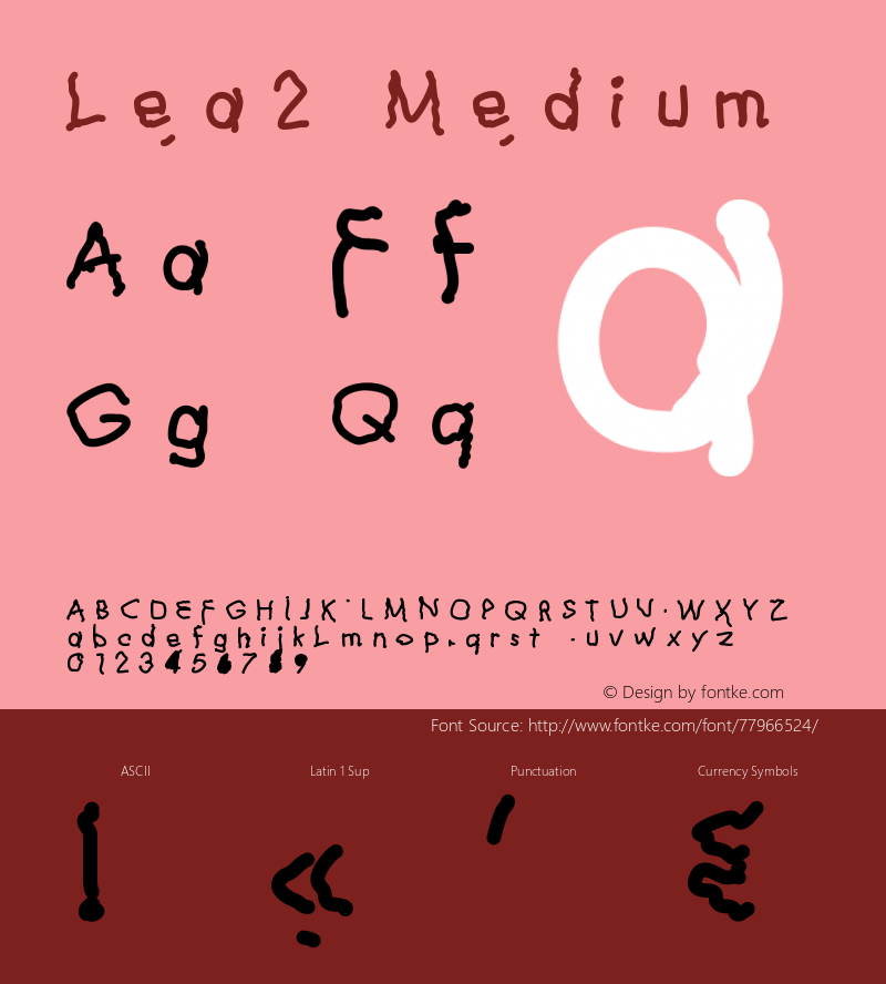 lea2 Version 001.000 Font Sample