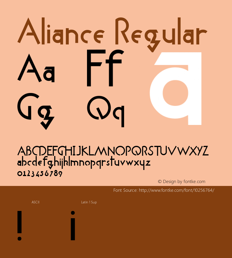 Aliance Regular Macromedia Fontographer 4.1 5/2/03 Font Sample